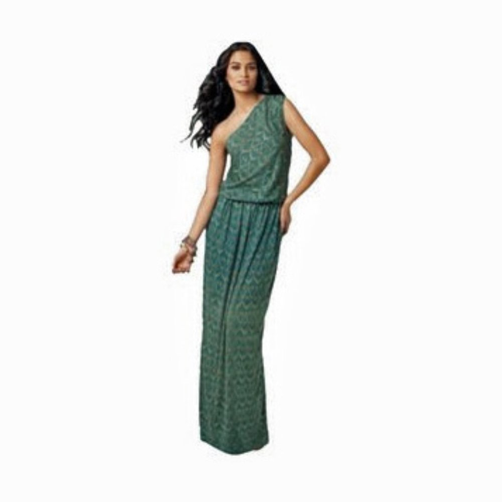 Rachel by Rachel Roy One Shoulder Print Maxi Dress